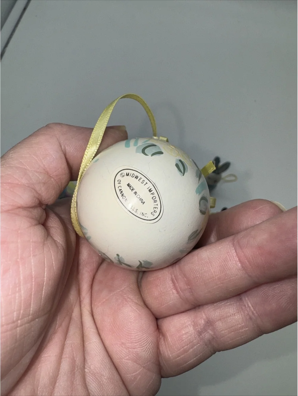 Lot 11 VTG Wooden Miniature Easter Bunny Eggs Tree Ornaments .5-1.5”